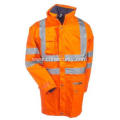 Men's High Visibility 4-In-1 Safety Hooded Jacket